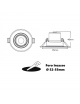 Faretto LED COB da incasso cartongesso 5W tondo luce naturale 4000k foro Ø 52mm driver incluso