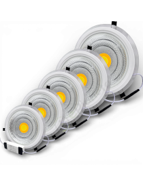 Faretto LED COB da incasso cartongesso 5W 7W 12W 18W 30W tondo luce naturale bianca calda foro driver incluso