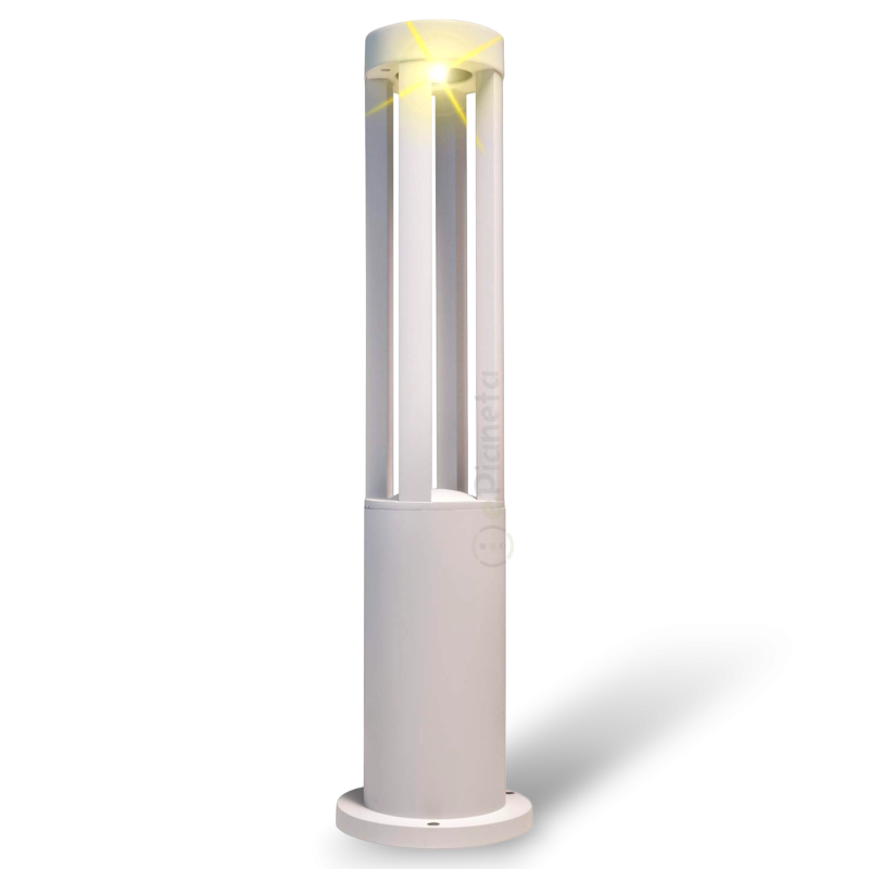 Lampione da giardino led 12w lampada per esterno lampioncino moderno bianco IP65