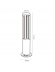 Lampione da giardino led 12w lampada per esterno lampioncino moderno bianco IP65