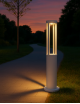 Lampione da giardino led 12w lampada per esterno lampioncino moderno bianco IP65