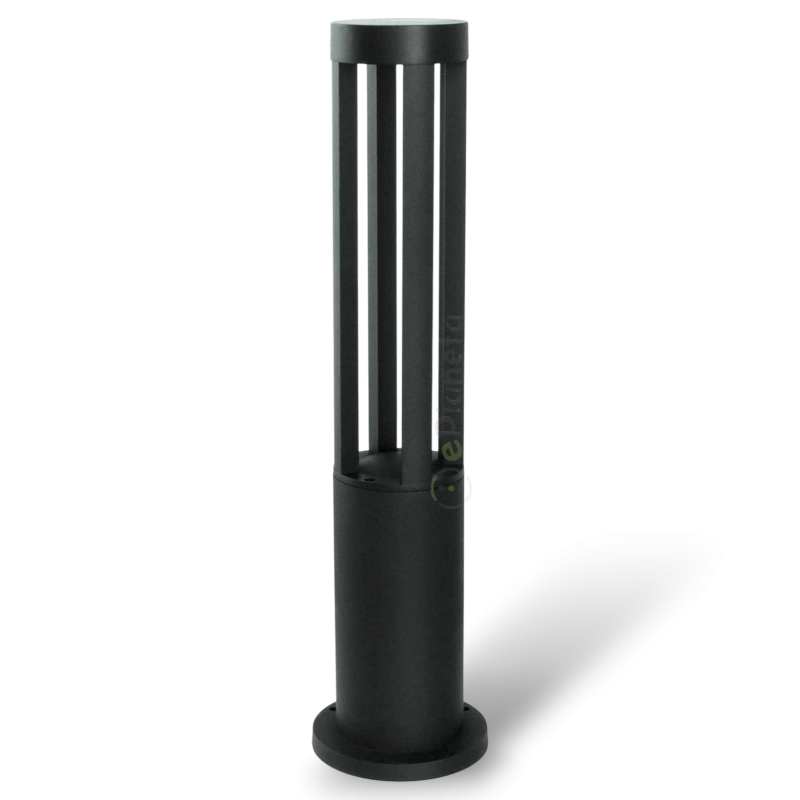 Lampione da giardino led 12w lampada per esterno lampioncino moderno nero IP65