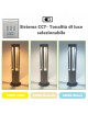 Lampione da giardino led 12w lampada per esterno lampioncino moderno grigio IP65