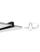 Binario magnetico nero 2m 48V da incasso parete soffitto per faretti led con copertura
