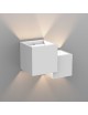Applique cubo doppia luce led attacco G9 in gesso lampada da soffitto quadrata moderno bianco verniciabile