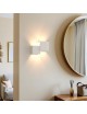 Applique cubo doppia luce led attacco G9 in gesso lampada da soffitto quadrata moderno bianco verniciabile