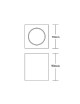 Portafaretto a cubo in gesso da soffitto 90mm verniciabile lampada quadrata con attacco GU10