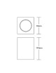 Portafaretto a cubo in gesso da soffitto 110mm verniciabile lampada quadrata con attacco GU10