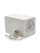 Portafaretto a cubo in gesso da soffitto 110mm verniciabile lampada quadrata con attacco GU10
