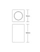 Portafaretto a cubo in gesso da soffitto 140mm verniciabile lampada quadrata con attacco GU10