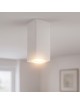 Portafaretto a cubo in gesso da soffitto 140mm verniciabile lampada quadrata con attacco GU10