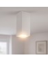 Portafaretto a cubo in gesso da soffitto 140mm verniciabile lampada quadrata con attacco GU10