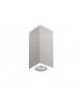 Portafaretto a cubo in gesso da soffitto 140mm verniciabile lampada quadrata con attacco GU10
