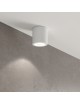 Portafaretto cilindrico in gesso da soffitto 90mm verniciabile lampada a cilindro con attacco GU10