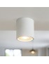 Portafaretto cilindrico in gesso da soffitto 90mm verniciabile lampada a cilindro con attacco GU10