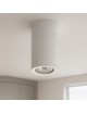 Portafaretto cilindrico in gesso da soffitto 110mm verniciabile lampada a cilindro con attacco GU10