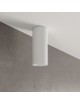 Portafaretto cilindrico in gesso da soffitto 140mm verniciabile lampada a cilindro con attacco GU10