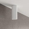 Portafaretto cilindrico in gesso da soffitto 140mm verniciabile lampada a cilindro con attacco GU10