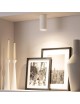 Portafaretto cilindrico in gesso da soffitto 140mm verniciabile lampada a cilindro con attacco GU10