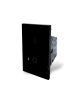 Placche interruttore prese frutti elettrici supporti Nero stile simile living now compatibili con scatole standard 503 504 506