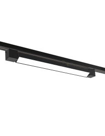Faretto faro barra led 20W nero per binario monofase orientabile proiettore luce naturale bianca calda