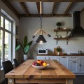 Lampadario a sospensione vintage rustico con Corda di Canapa luce attacco E27 campana singola nero in metallo