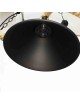Lampadario a sospensione vintage rustico con Corda di Canapa luce attacco E27 5 campane nero in metallo