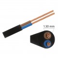 Cavo Elettrico nero H05VV-F 2x1.50 Flessibile PVC 300/500V Cavo bipolare per Elettrodomestici, Prolunghe e Uso Domestico