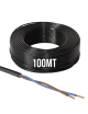 100mt Cavo nero piattina 2x0,75 elettrodomestico