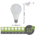 Lampadina led bulbo A60 E27 10w attacco grande sfera basso consumo luce fredda naturale calda