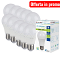 10 PEZZI V-TAC Lampadina led bulbo 11w A60 attacco grande E27 opaco luce fredda naturale calda
