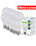 10 PEZZI V-TAC Lampadina led bulbo 11w A60 attacco grande E27 opaco luce fredda naturale calda