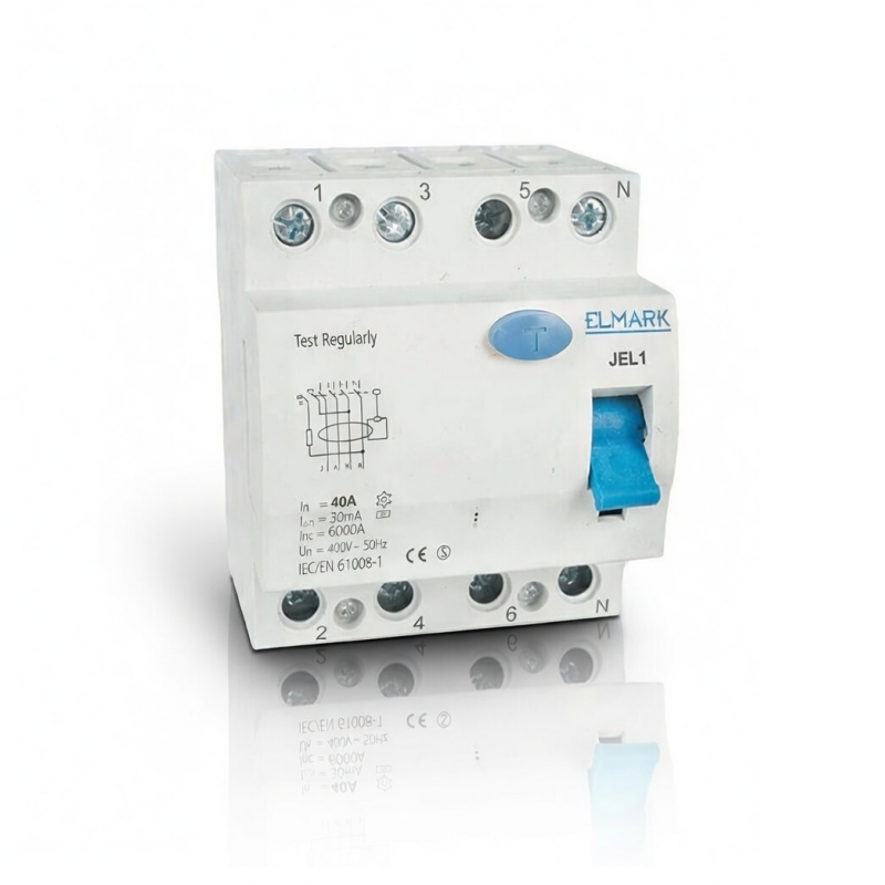 Interruttore Differenziale 4 Poli 30mA Tipo AC JEL1 Salvavita 4P 6kA 400V