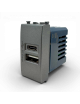 Frutti elettrici compatibili con supporti Vimar Arké grigio scuro interruttore presa pulsante schuko deviatore