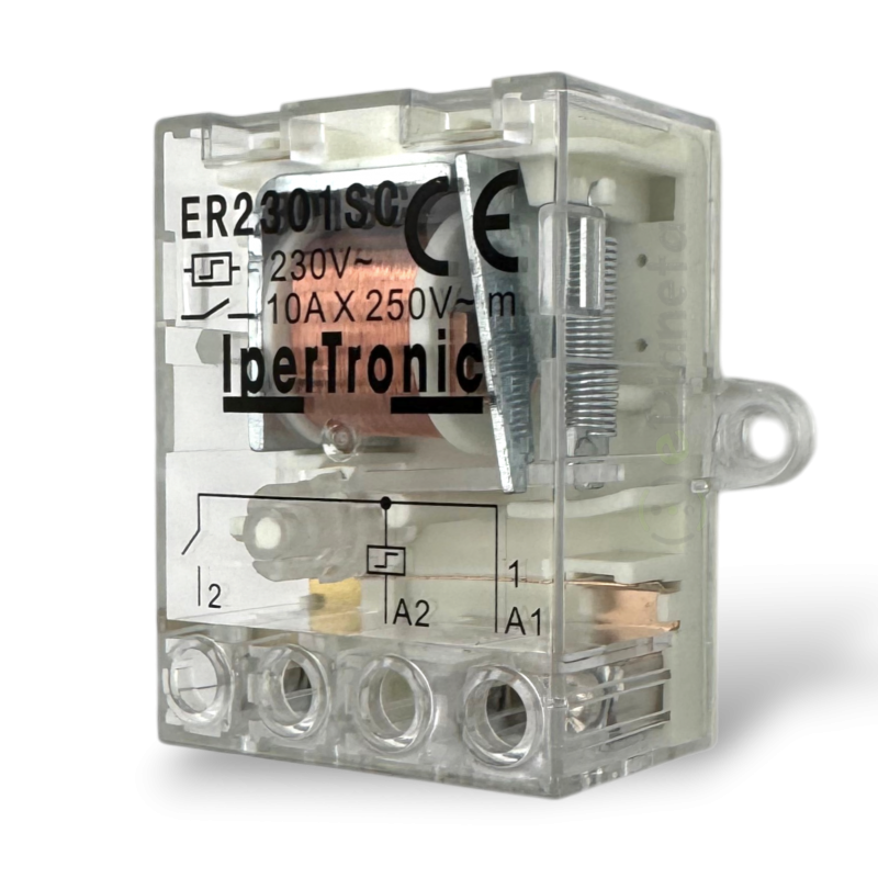 Relè meccanico ad impulsi 1 contatto 1NO 10A 230V a parete bobina separata 
