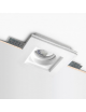 Portafaretto quadrato in gesso da incasso a scomparsa controsoffitto per faretti led GU10
