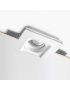 Portafaretto quadrato in gesso da incasso a scomparsa controsoffitto per faretti led GU10