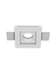 Portafaretto quadrato in gesso da incasso a scomparsa controsoffitto per faretti led GU10