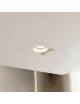 Portafaretto quadrato in gesso da incasso a scomparsa controsoffitto per faretti led GU10