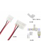 Connettori striscia led 10mm rapidi clip jack per strip smd 5050 ip60 con cavo angolo