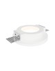 Portafaretto rotondo in gesso a scomparsa da incasso controsoffitto per lampadine led GU10