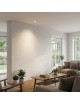 Portafaretto rotondo in gesso a scomparsa da incasso controsoffitto per lampadine led GU10