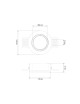 Portafaretto rotondo in gesso a scomparsa da incasso controsoffitto per lampadine led GU10