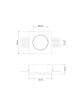 Portafaretto quadrato in gesso con foro conico da incasso a scomparsa controsoffitto per faretti led GU10