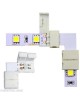 Connettori striscia led 10mm rapidi clip jack per strip smd 5050 ip60 con cavo angolo