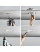 Portafaretto in gesso quadrato con vetro da incasso a scomparsa controsoffitto per faretti led GU10
