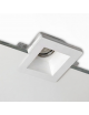 Portafaretto quadrato in gesso da incasso a scomparsa controsoffitto per faretti led GU10 