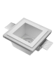 Portafaretto quadrato in gesso da incasso a scomparsa controsoffitto per faretti led GU10 