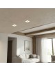 Portafaretto quadrato in gesso da incasso a scomparsa controsoffitto per faretti led GU10 