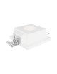 Portafaretto quadrato in gesso da incasso a scomparsa controsoffitto per faretti led GU10 